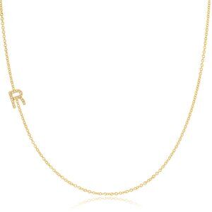 New Maya Brenner 14k Gold Diamond Pave Necklace - R
